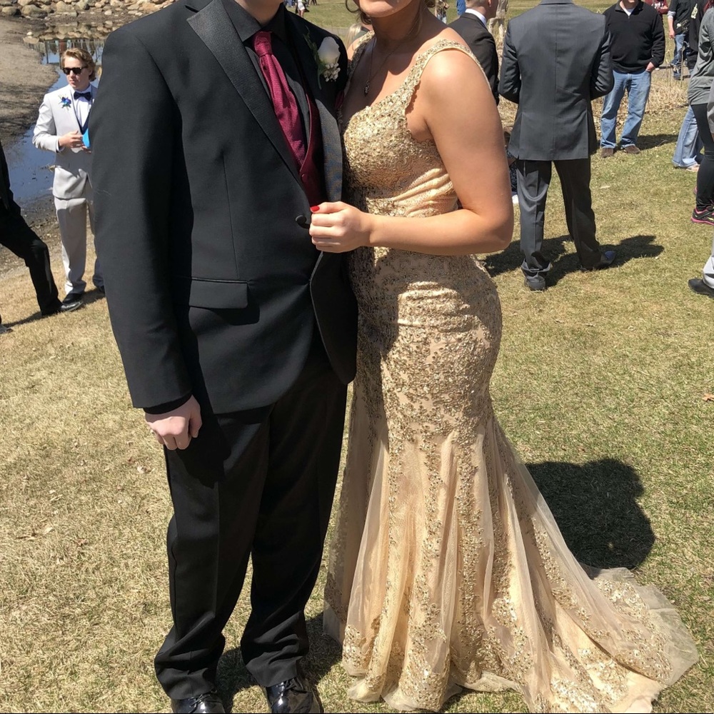 Gold Prom Dress - Picture 2 of 4